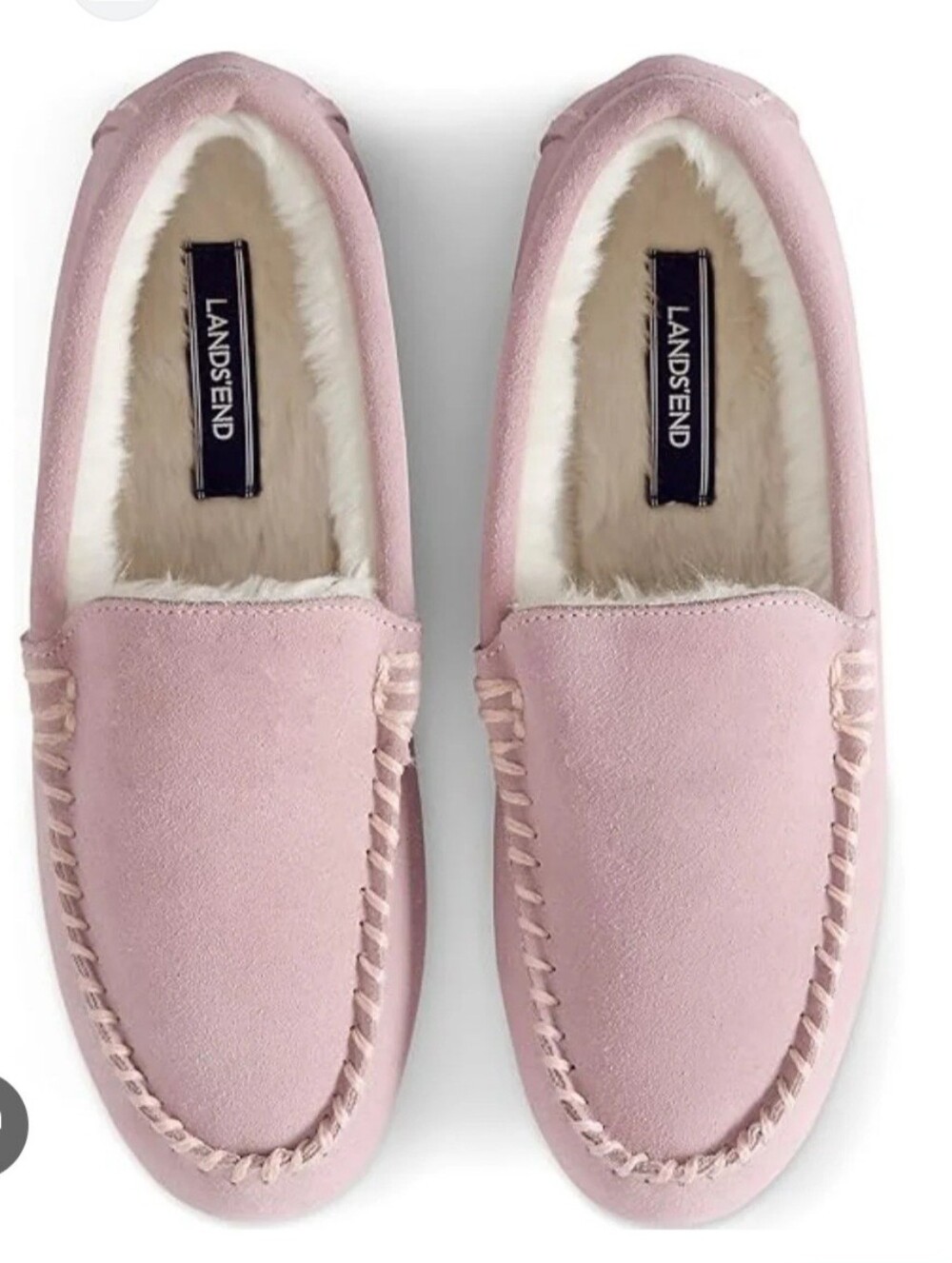 Women's Lands End New With Tag Suede Moccasin Slipper 11 B Size